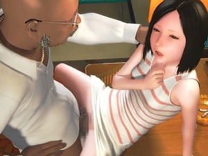 環【3Dエロアニメ】彼氏の借金のせいで借金取りに中出しされてしまうJSサイズのロリっ娘【貧乳】。小学生のロリエロ動画。